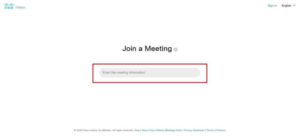 Join a meeting with Webex