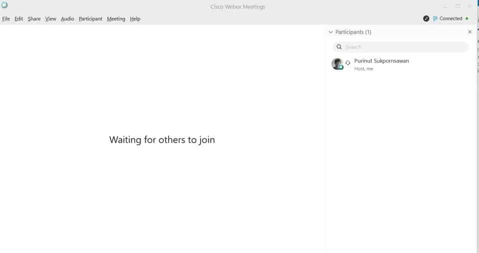 before chatting on webex
