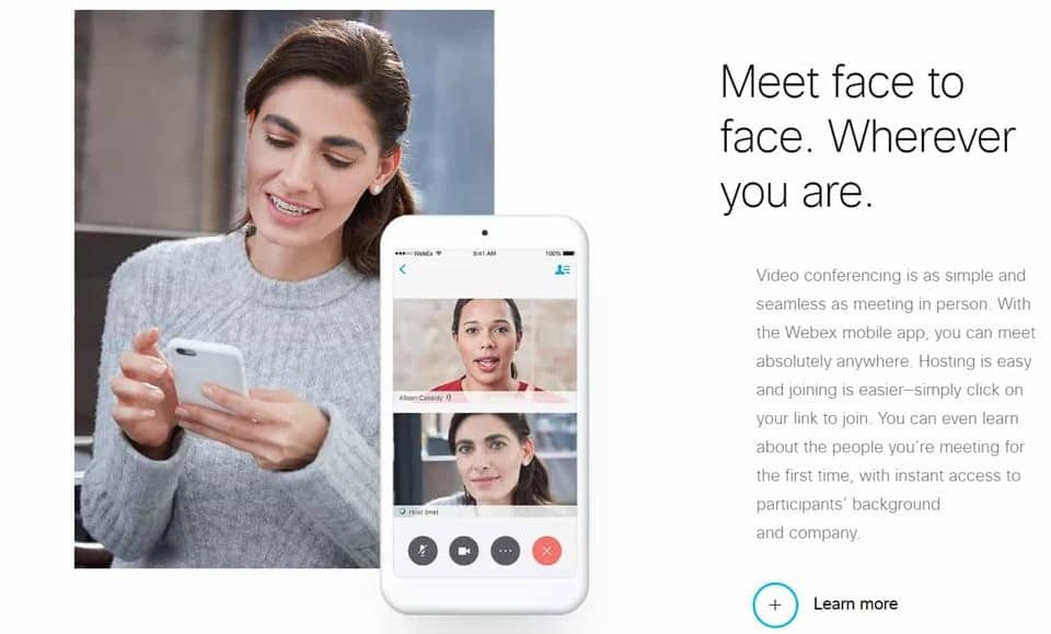 Meet face to face on Webex