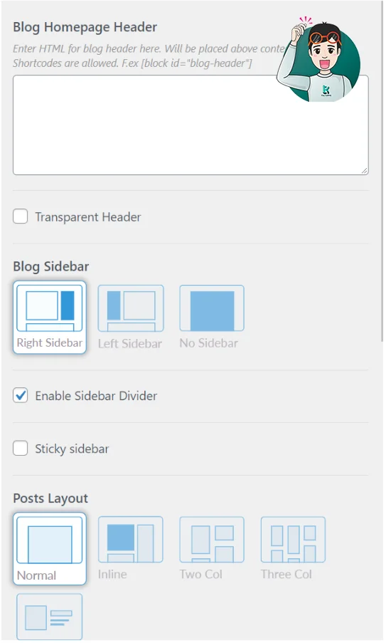 Blog Homepage Header