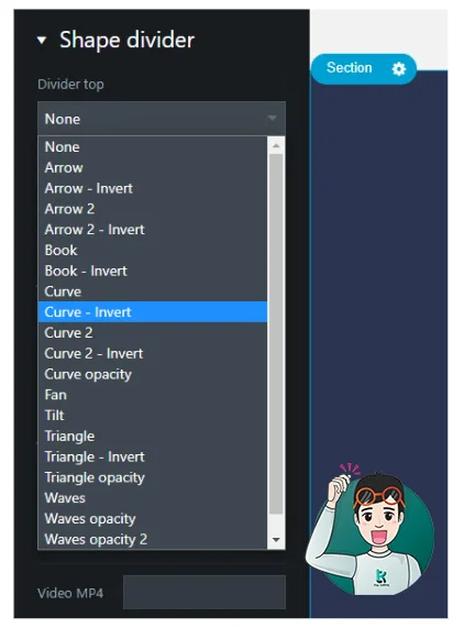 Shape Dividers Option