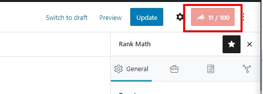Rank math seo checker