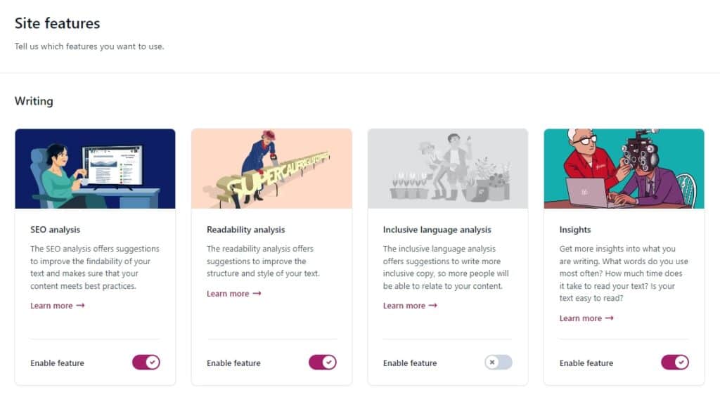 Site features in Yoast Plugin