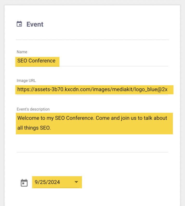 Event SEO conference